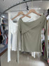 Women Long Sleeves Wide Neckline Tops